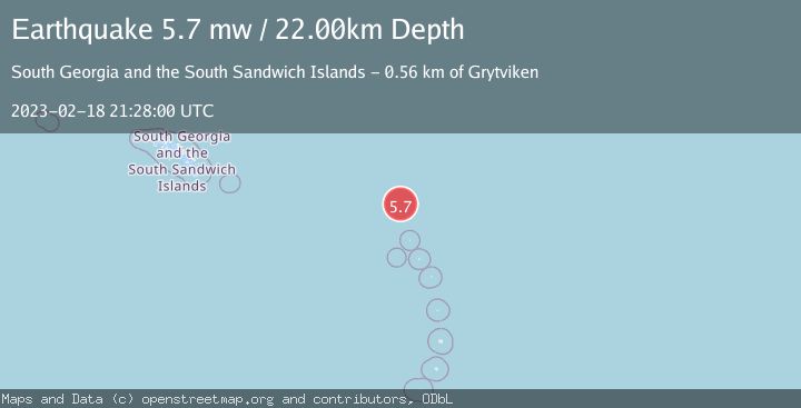 Map of SOUTH SANDWICH ISLANDS REGION