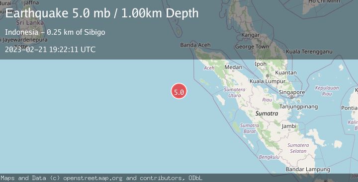 Map of OFF W COAST OF NORTHERN SUMATRA