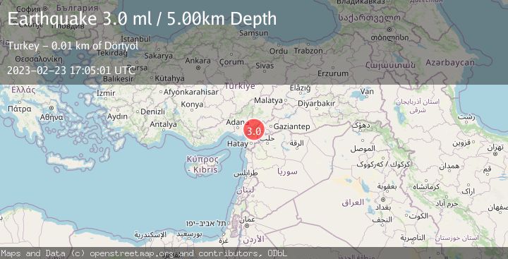 Map of TURKEY-SYRIA BORDER REGION