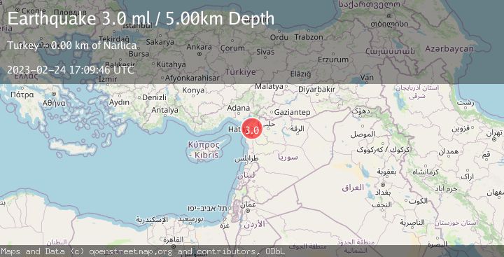 Map of TURKEY-SYRIA BORDER REGION