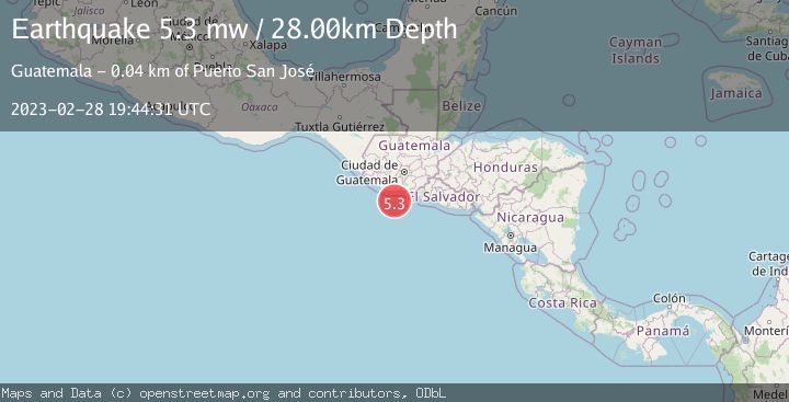 Map of OFFSHORE GUATEMALA