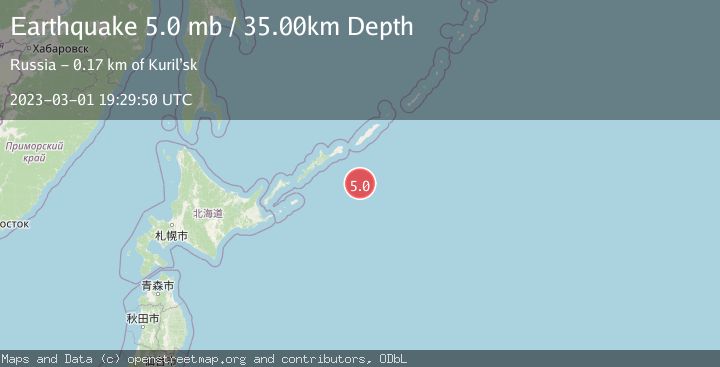 Map of KURIL ISLANDS