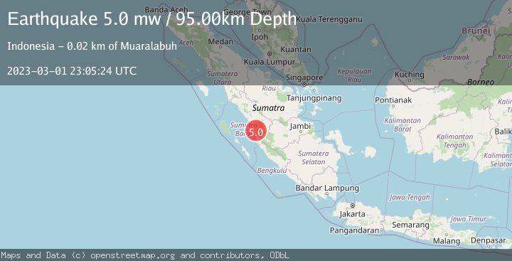 Map of SOUTHERN SUMATRA, INDONESIA