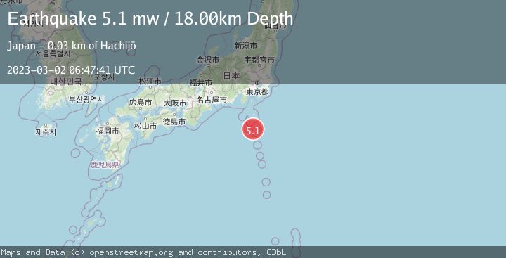 Map of IZU ISLANDS, JAPAN REGION