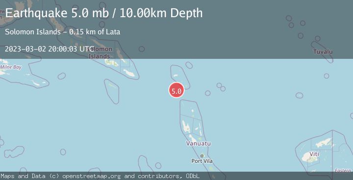Map of SANTA CRUZ ISLANDS