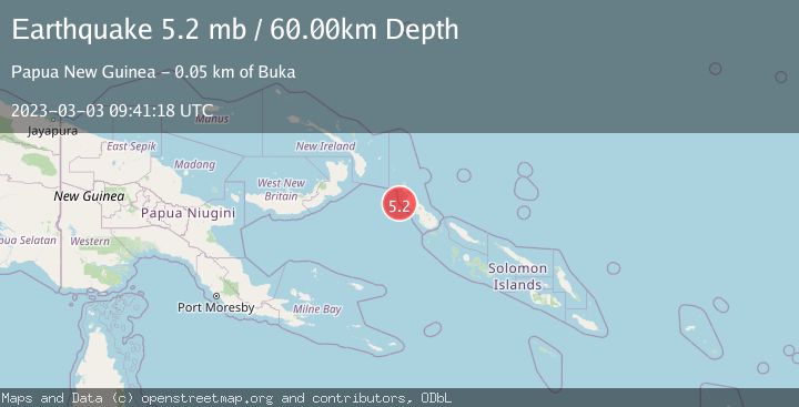 Map of BOUGAINVILLE REGION, P.N.G.