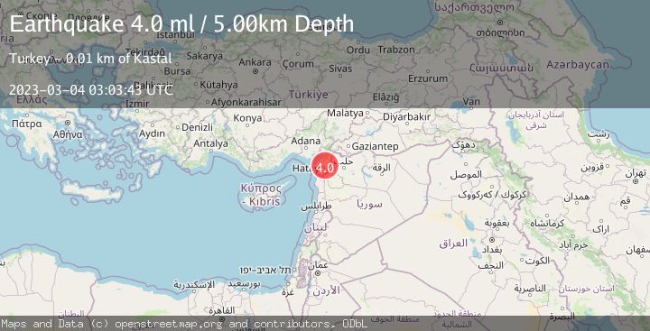 Map of TURKEY-SYRIA BORDER REGION