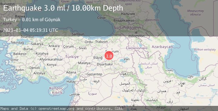 Map of EASTERN TURKEY