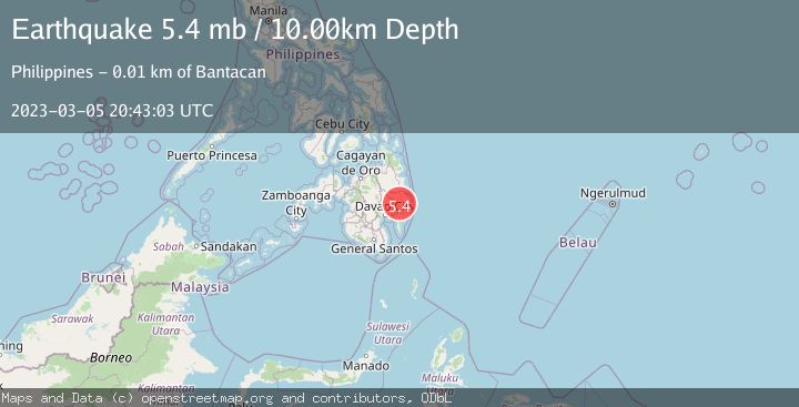 Map of MINDANAO, PHILIPPINES