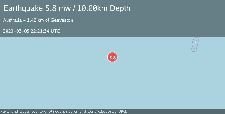 Map of WEST OF MACQUARIE ISLAND