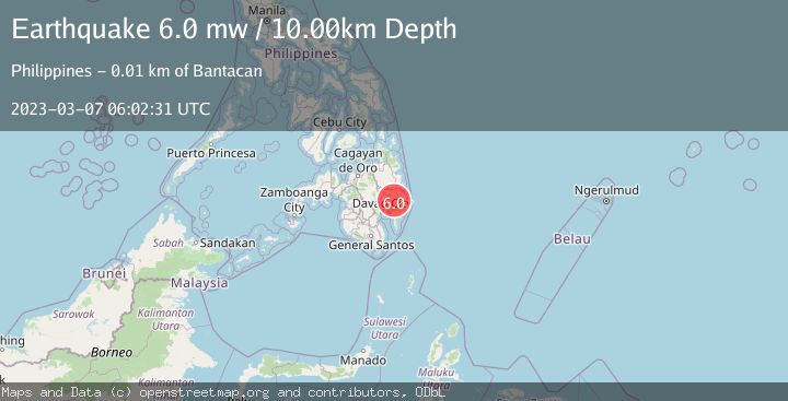 Map of MINDANAO, PHILIPPINES