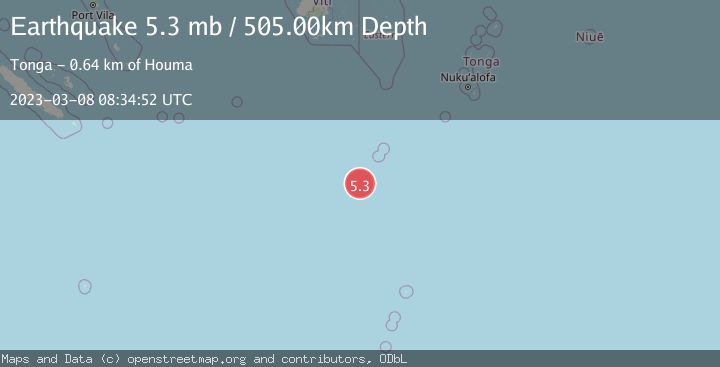 Map of SOUTH OF FIJI ISLANDS