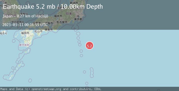 Map of IZU ISLANDS, JAPAN REGION
