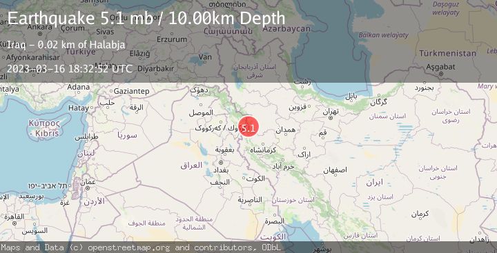 Map of IRAN-IRAQ BORDER REGION