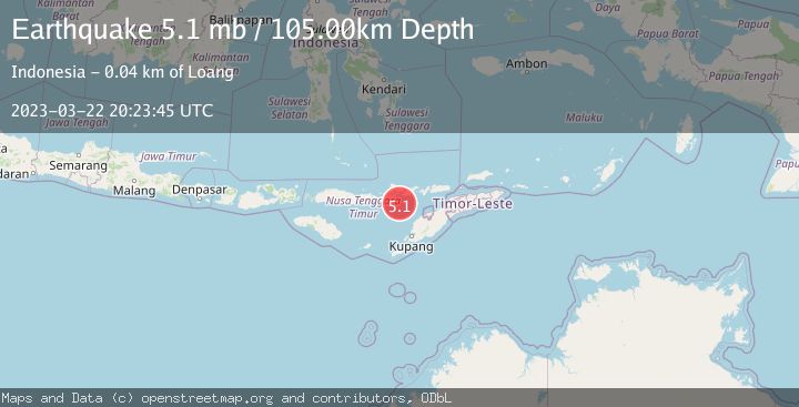 Map of FLORES REGION, INDONESIA