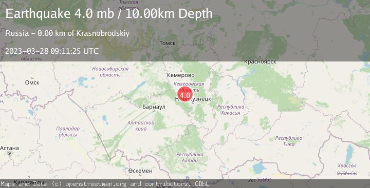 Map of SOUTHWESTERN SIBERIA, RUSSIA