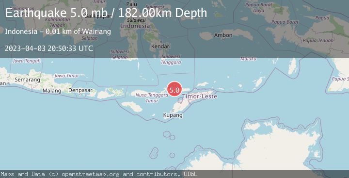 Map of FLORES REGION, INDONESIA