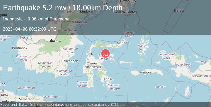 Map of SULAWESI, INDONESIA