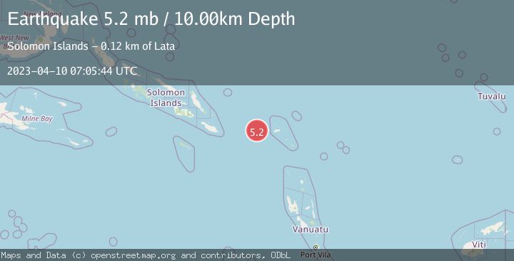 Map of SANTA CRUZ ISLANDS REGION