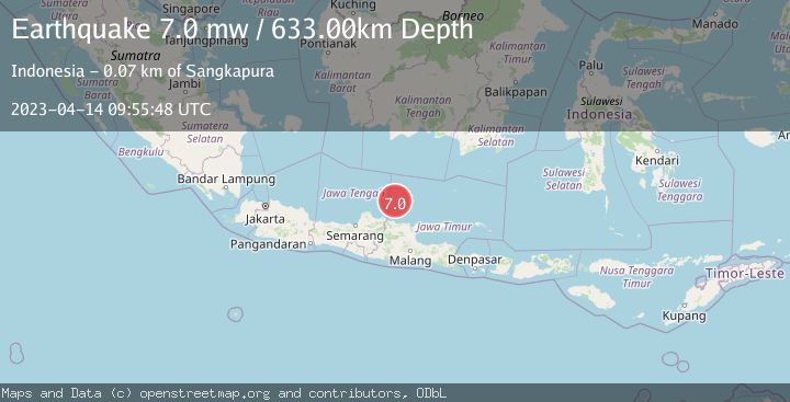 Map of JAVA, INDONESIA
