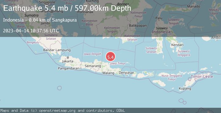 Map of JAVA, INDONESIA