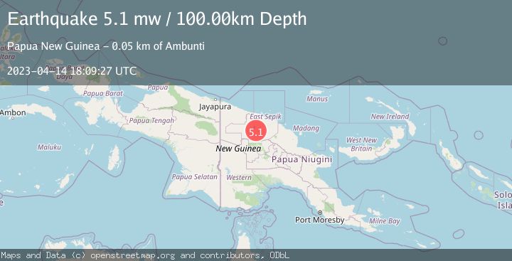Map of NEW GUINEA, PAPUA NEW GUINEA