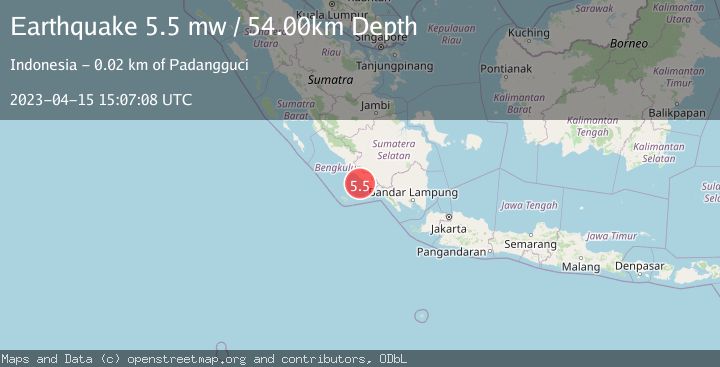 Map of SOUTHERN SUMATRA, INDONESIA