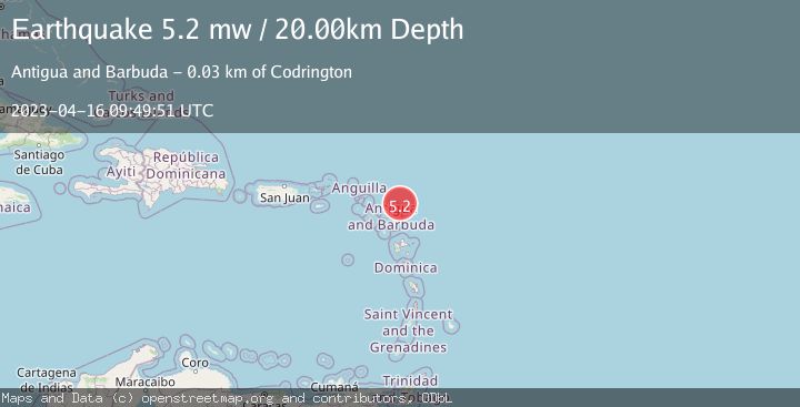 Map of ANTIGUA AND BARBUDA REGION