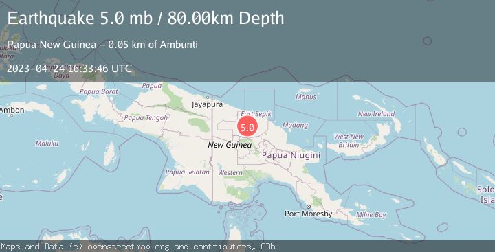 Map of NEW GUINEA, PAPUA NEW GUINEA