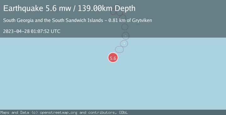 Map of SOUTH SANDWICH ISLANDS REGION
