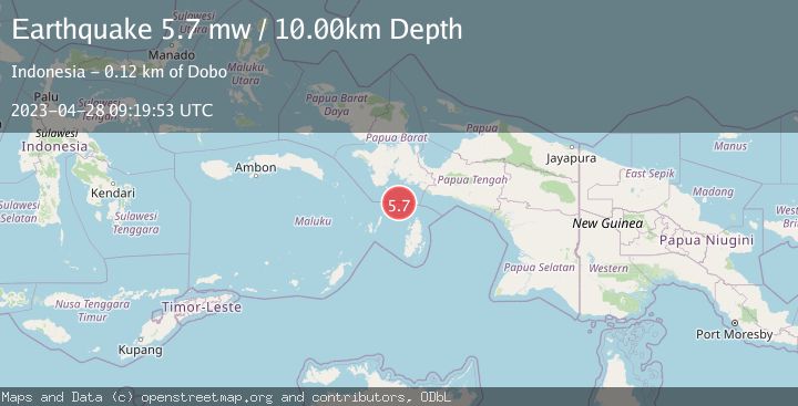 Map of NEAR S COAST OF PAPUA, INDONESIA