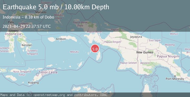 Map of NEAR S COAST OF PAPUA, INDONESIA