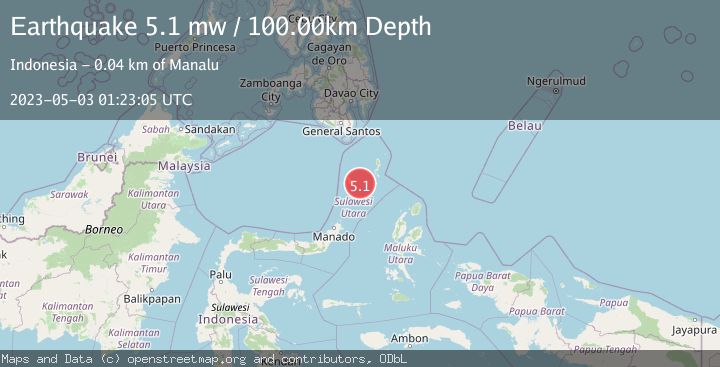 Map of KEPULAUAN TALAUD, INDONESIA