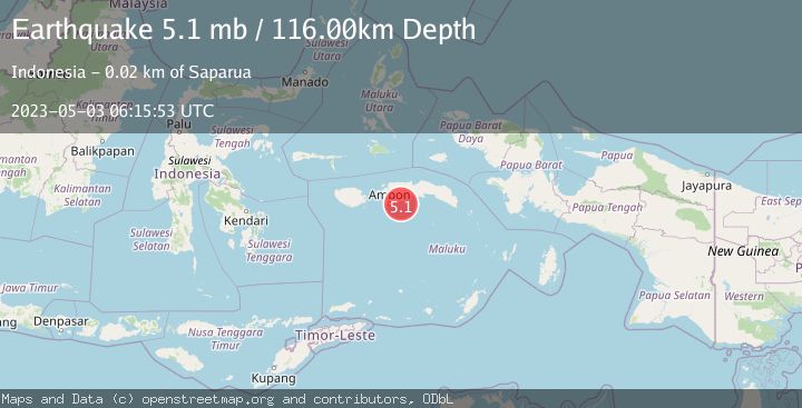 Map of SERAM, INDONESIA