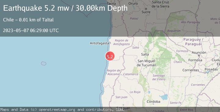 Map of ANTOFAGASTA, CHILE