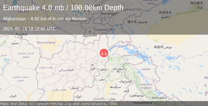 Map of HINDU KUSH REGION, AFGHANISTAN
