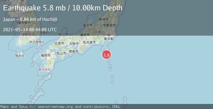 Map of IZU ISLANDS, JAPAN REGION