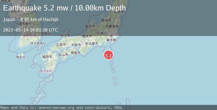 Map of IZU ISLANDS, JAPAN REGION
