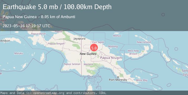 Map of NEW GUINEA, PAPUA NEW GUINEA