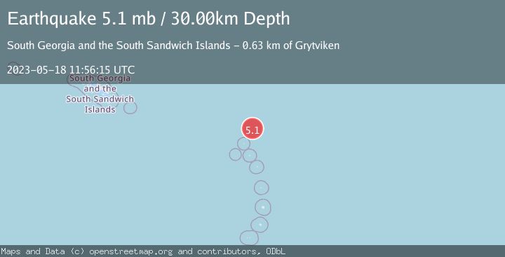 Map of SOUTH SANDWICH ISLANDS REGION