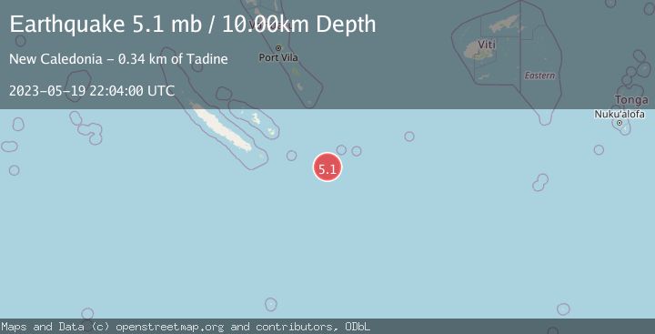 Map of SOUTHEAST OF LOYALTY ISLANDS