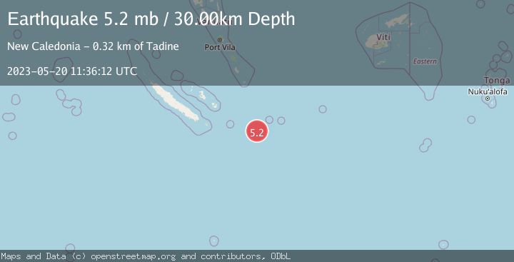 Map of SOUTHEAST OF LOYALTY ISLANDS