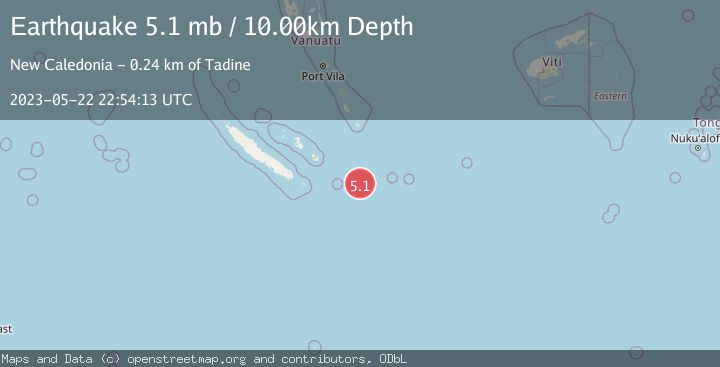 Map of SOUTHEAST OF LOYALTY ISLANDS