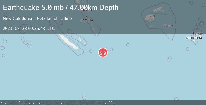 Map of SOUTHEAST OF LOYALTY ISLANDS