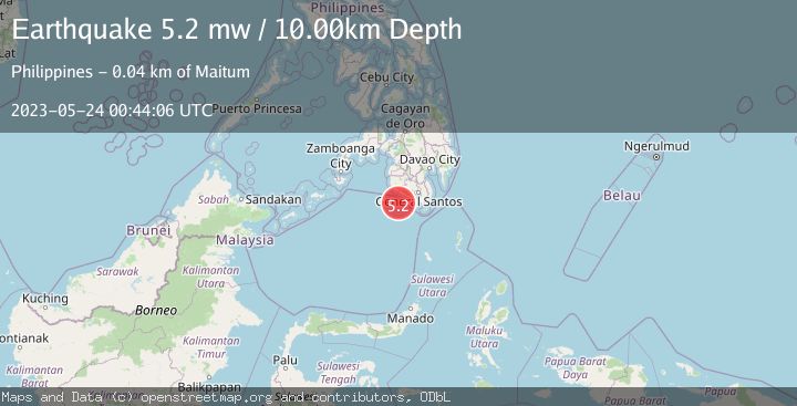 Map of MINDANAO, PHILIPPINES