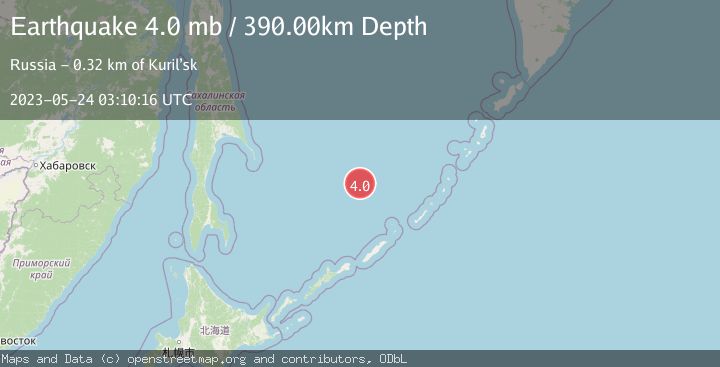 Map of NORTHWEST OF KURIL ISLANDS