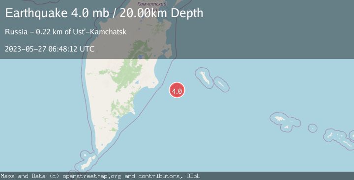 Map of OFF EAST COAST OF KAMCHATKA