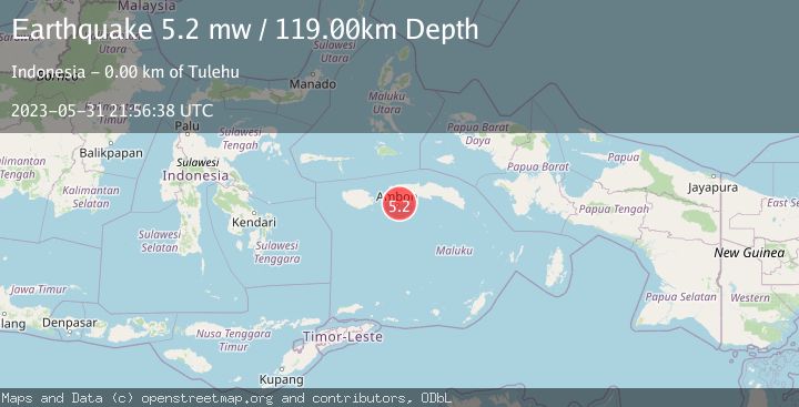 Map of SERAM, INDONESIA