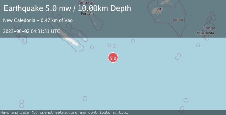 Map of SOUTHEAST OF LOYALTY ISLANDS