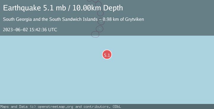 Map of SOUTH SANDWICH ISLANDS REGION